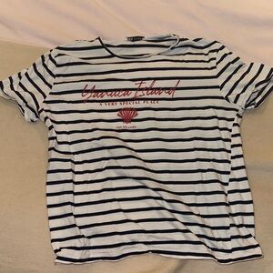 Zara Black and White Striped Tee